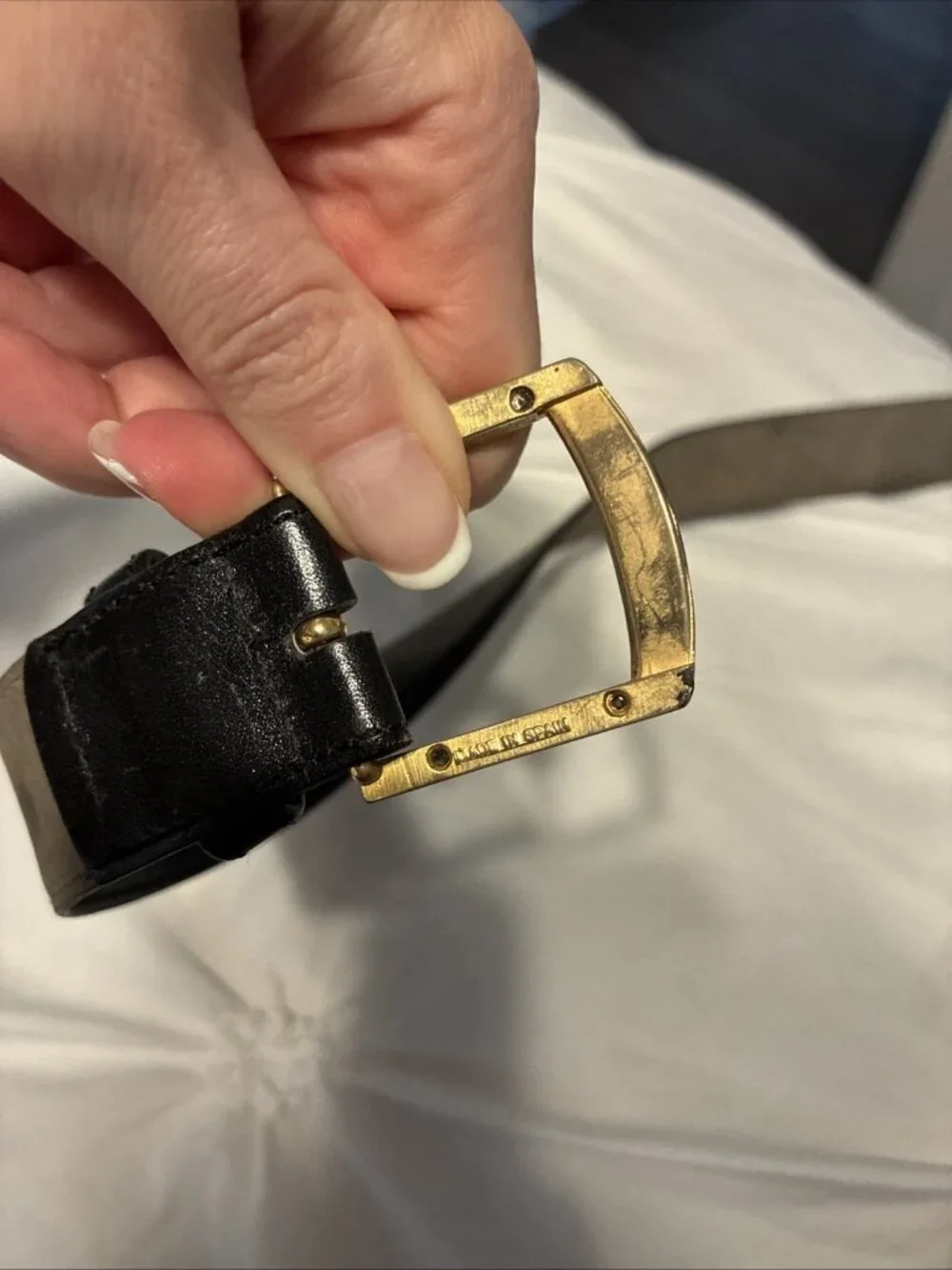 Pierre Cardin Authentic Vintage Solid Black Calfskin Leather Belt 38 / 95 Spain